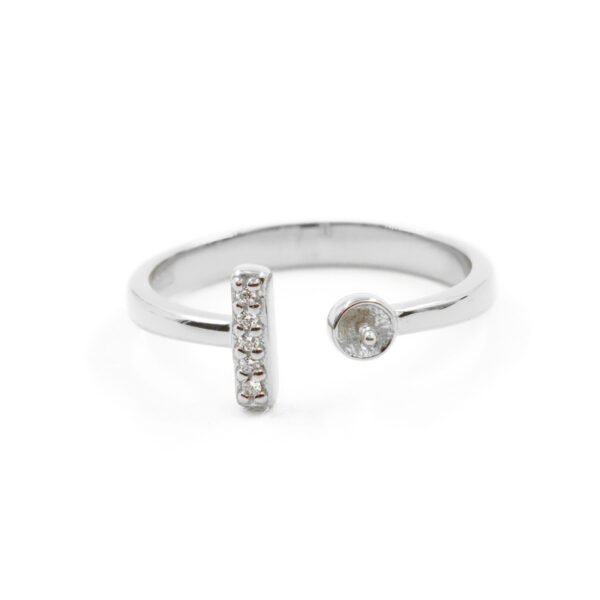 Anello in Argento a 1 elemento – Rodiato