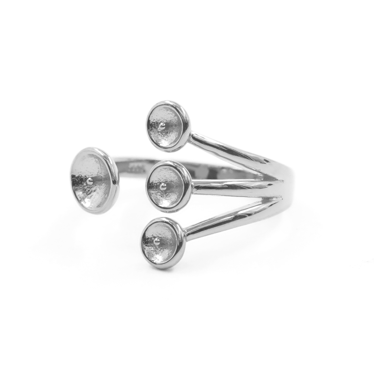 Anello in Argento a 4 elementi – Rodiato
