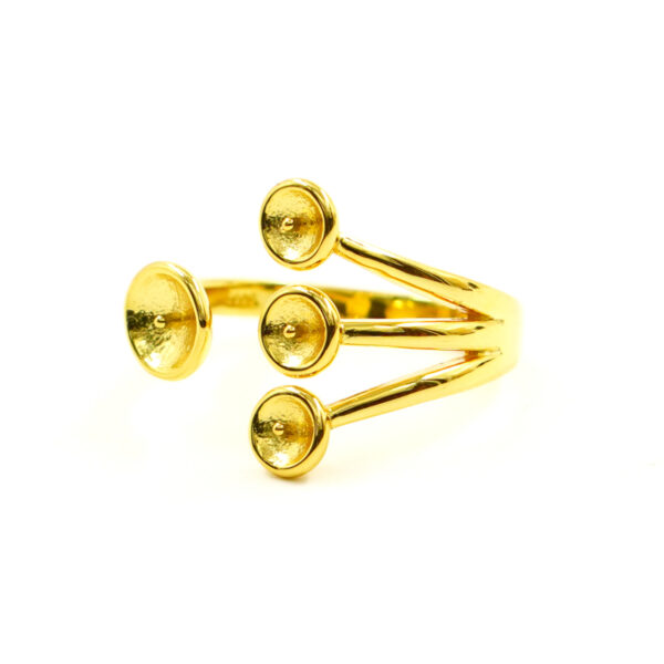 Anello in Argento a 4 elementi – Dorato