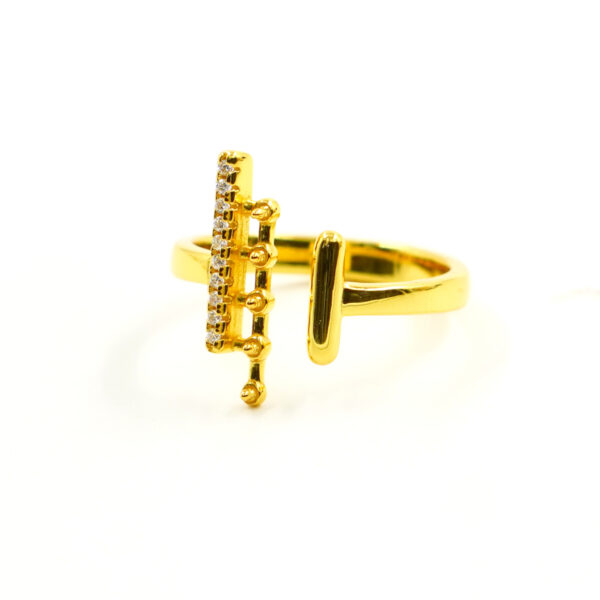 Anello in argento a 5 elementi - Dorato