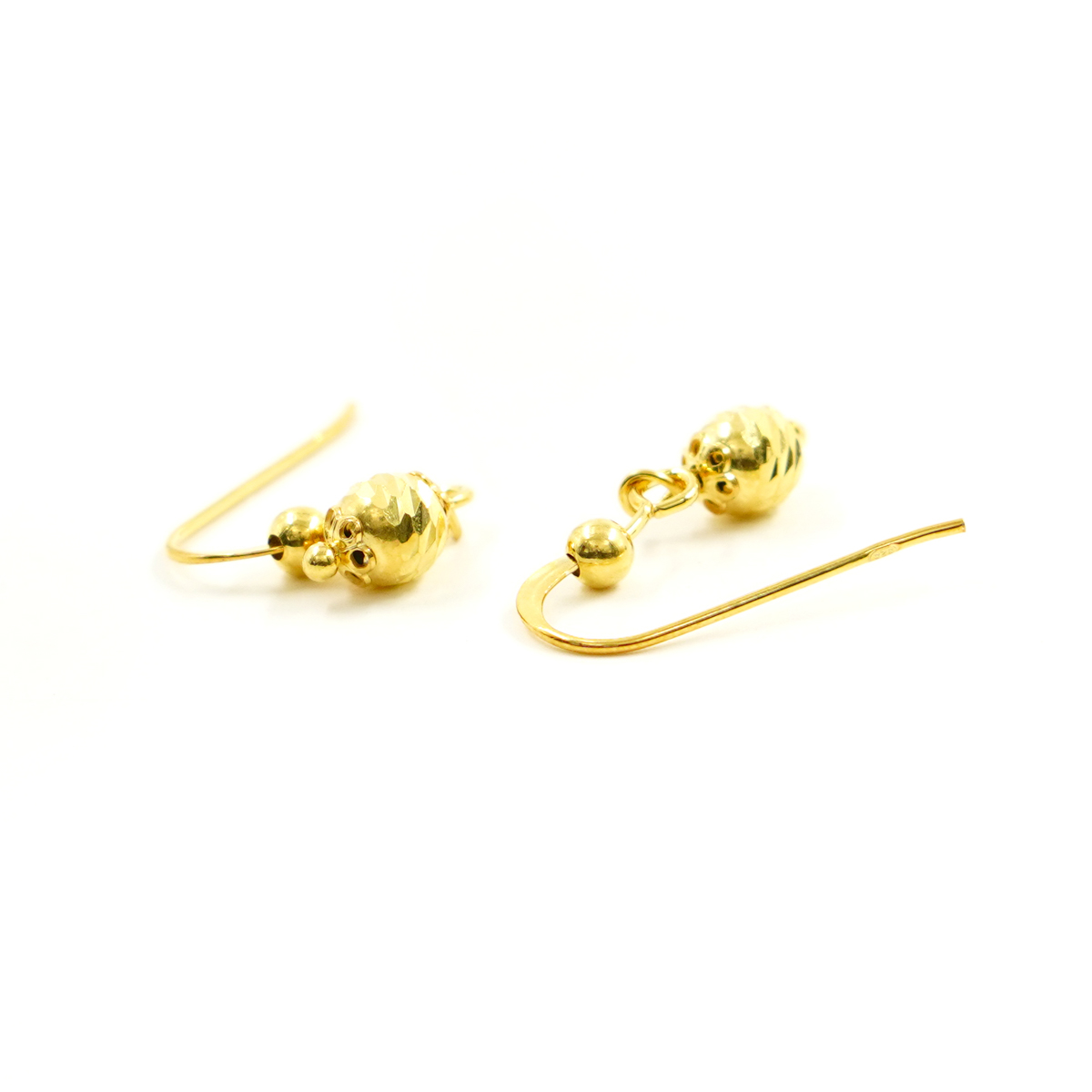 Orecchini argento ami con sfera 20mm – Dorati
