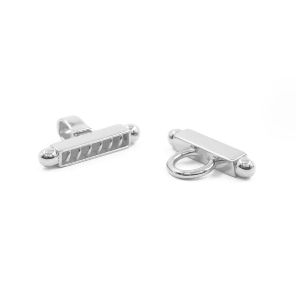 Sterling silver clasp H shape with 6 hooks